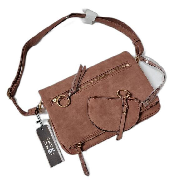 VR NYC Multi Zip Crossbody Shoulder Bag NWT - Picture 1 of 6
